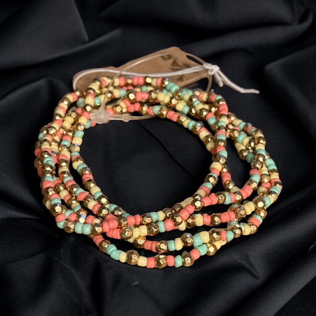 Zad Multicolor Beaded Stretch Bracelet Set
